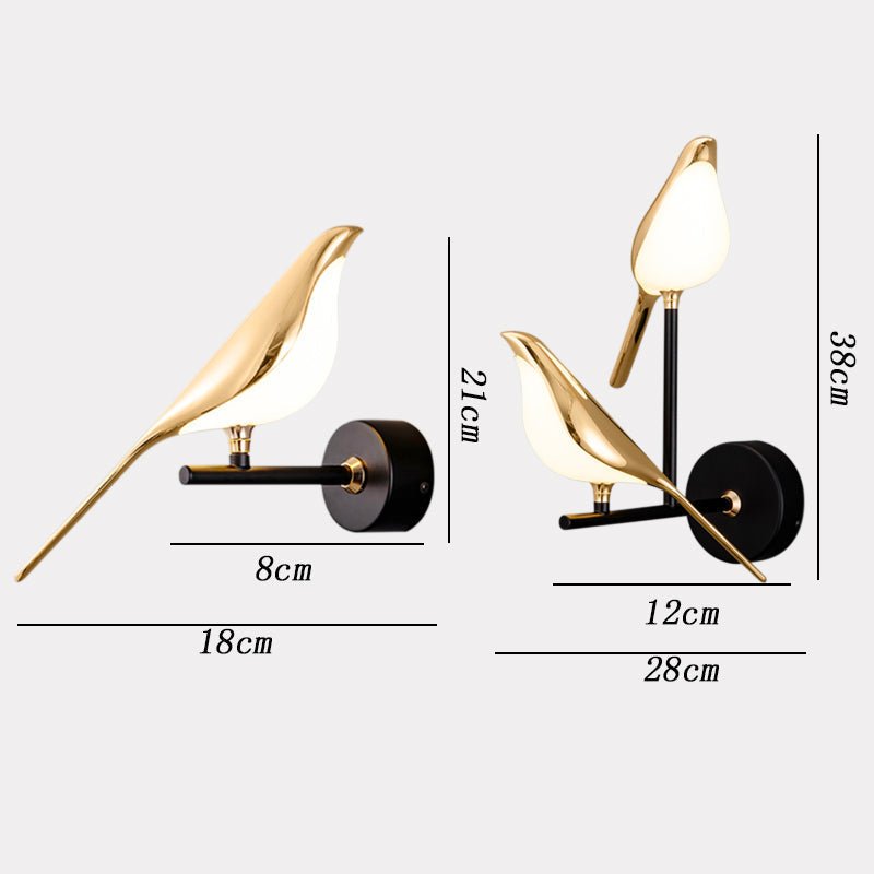 Luminara - Modern LED Bird Lamp – Magnetic Wall & Table Design