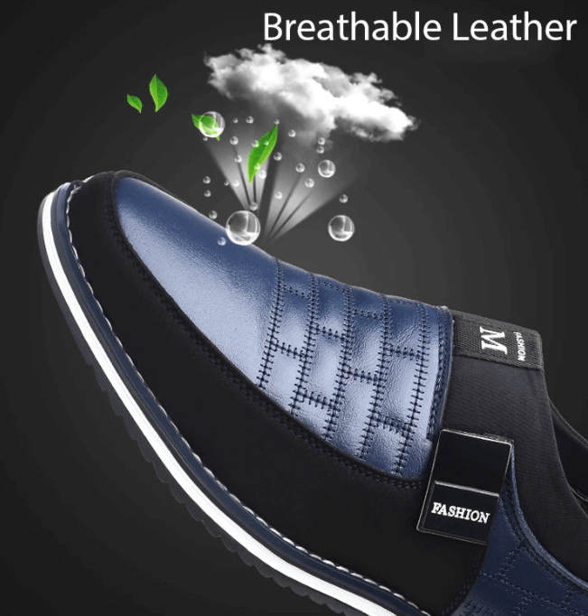 Ademende Leren Herenschoenen – Stijlvol & Comfortabel Ontwerp