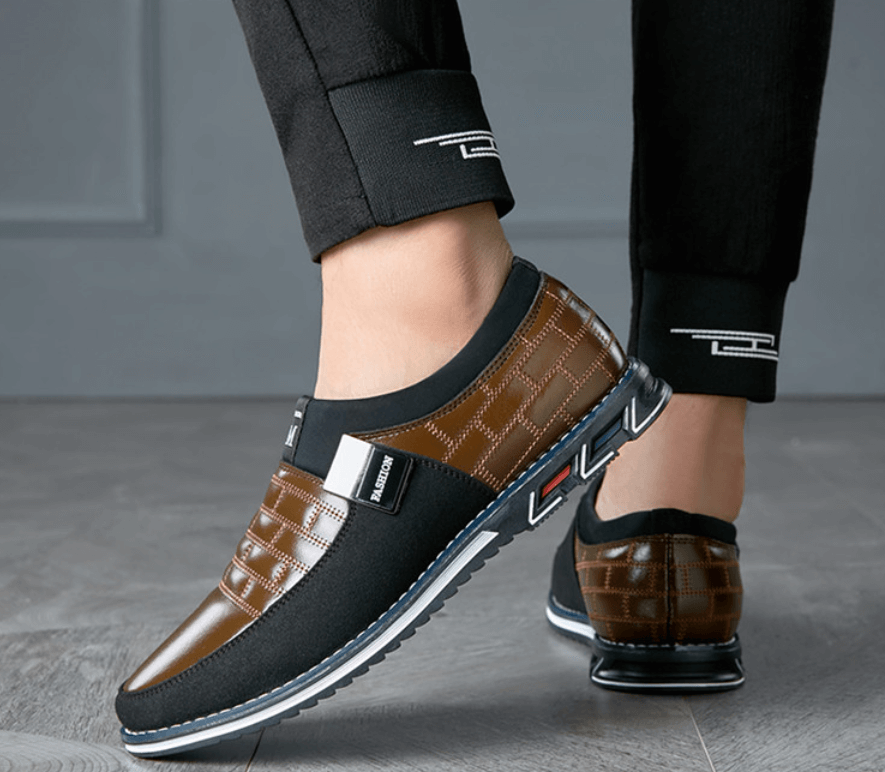 Ademende Leren Herenschoenen – Stijlvol & Comfortabel Ontwerp