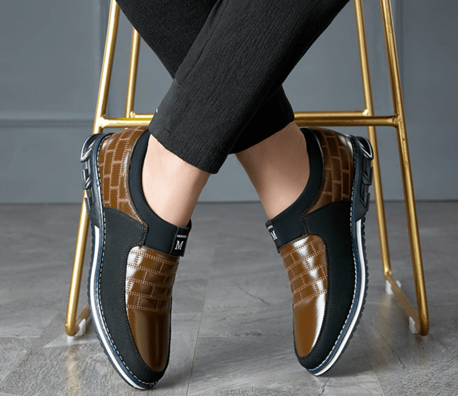 Ademende Leren Herenschoenen – Stijlvol & Comfortabel Ontwerp
