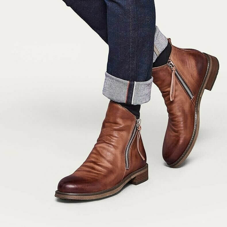 Vanduro – Leren herenlaarzen antislip & comfortabel – voor elk seizoen