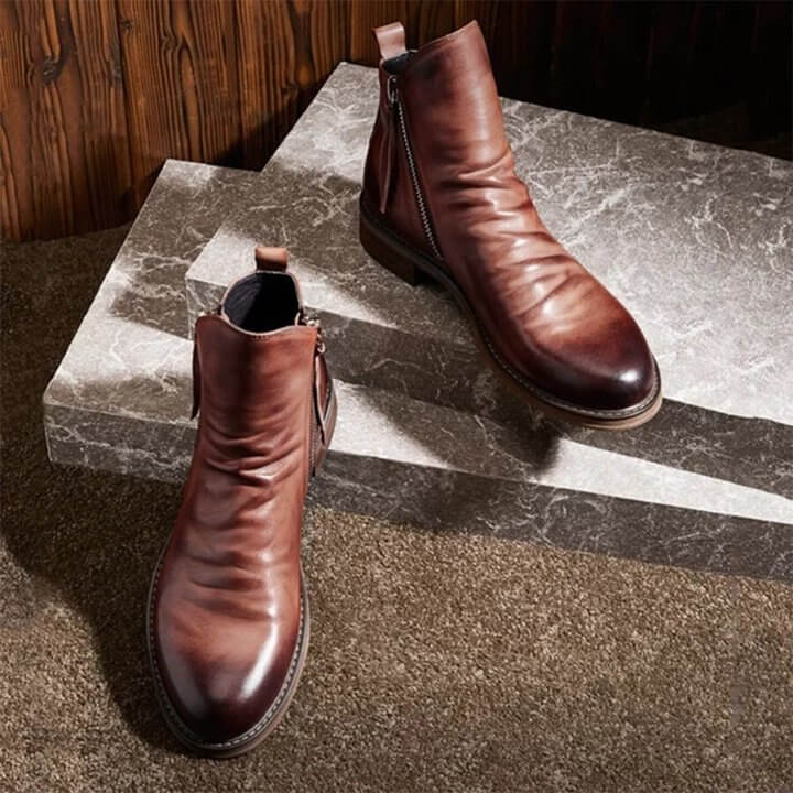 Vanduro – Leren herenlaarzen antislip & comfortabel – voor elk seizoen