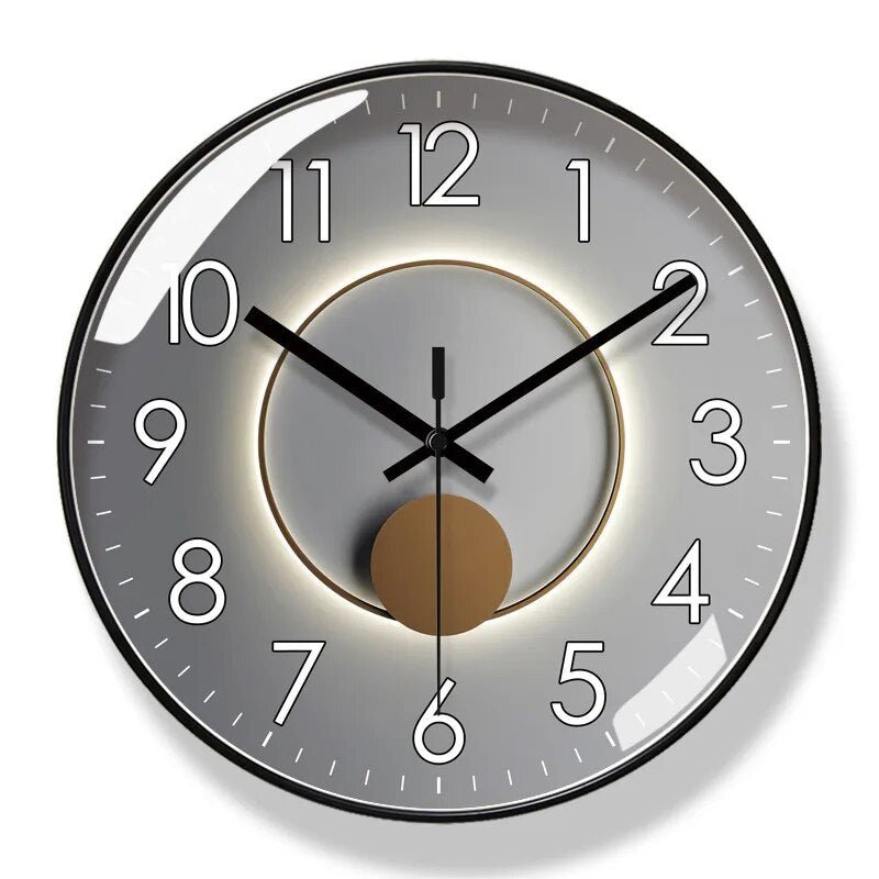 Scandiclock Stille Wandklok – Zwart-Wit Quartz Klok in Scandinavisch Design