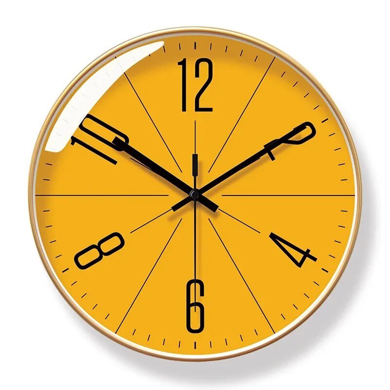 Scandiclock Stille Wandklok – Zwart-Wit Quartz Klok in Scandinavisch Design