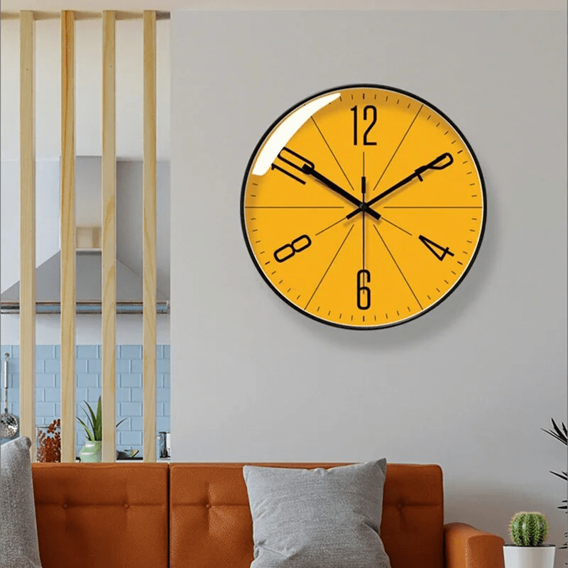 Scandiclock Stille Wandklok – Zwart-Wit Quartz Klok in Scandinavisch Design