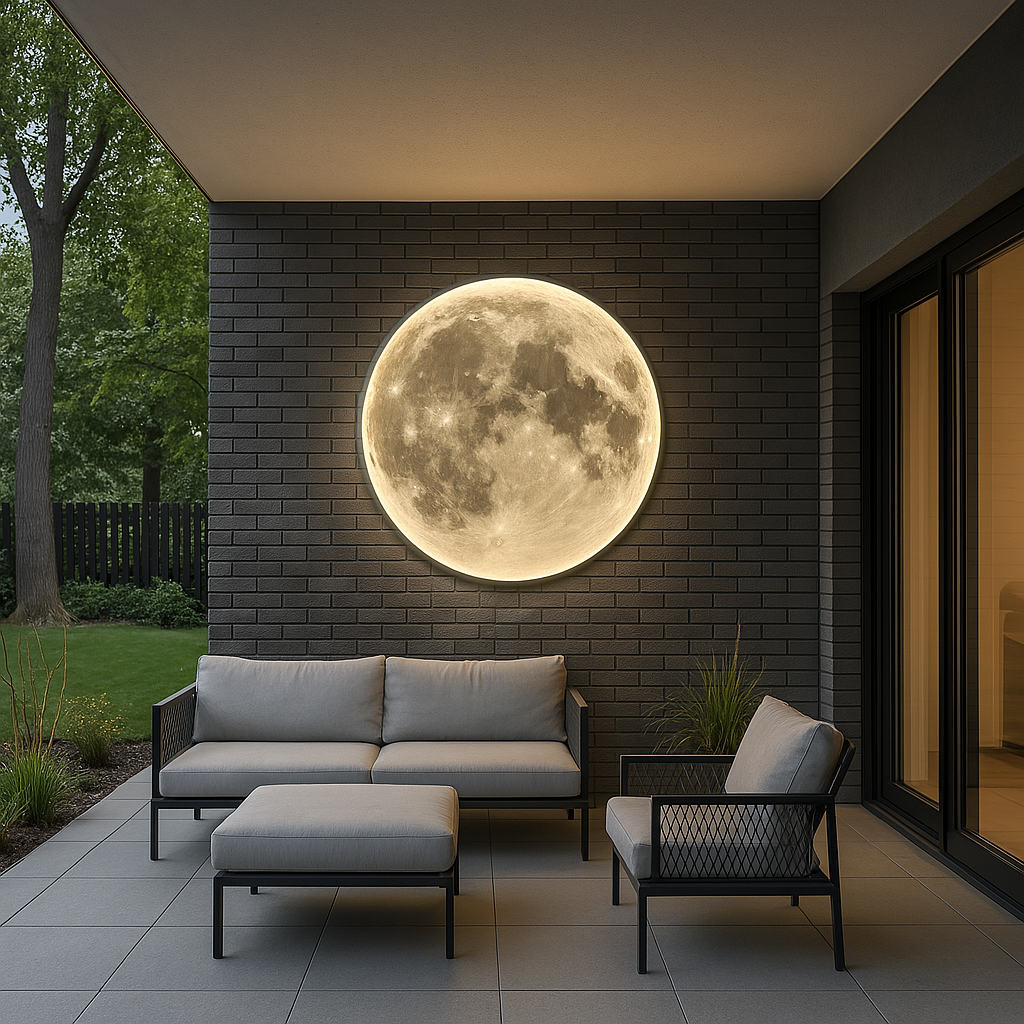Lunora – LED moon wall lamp – Decorative indoor & outdoor lighting