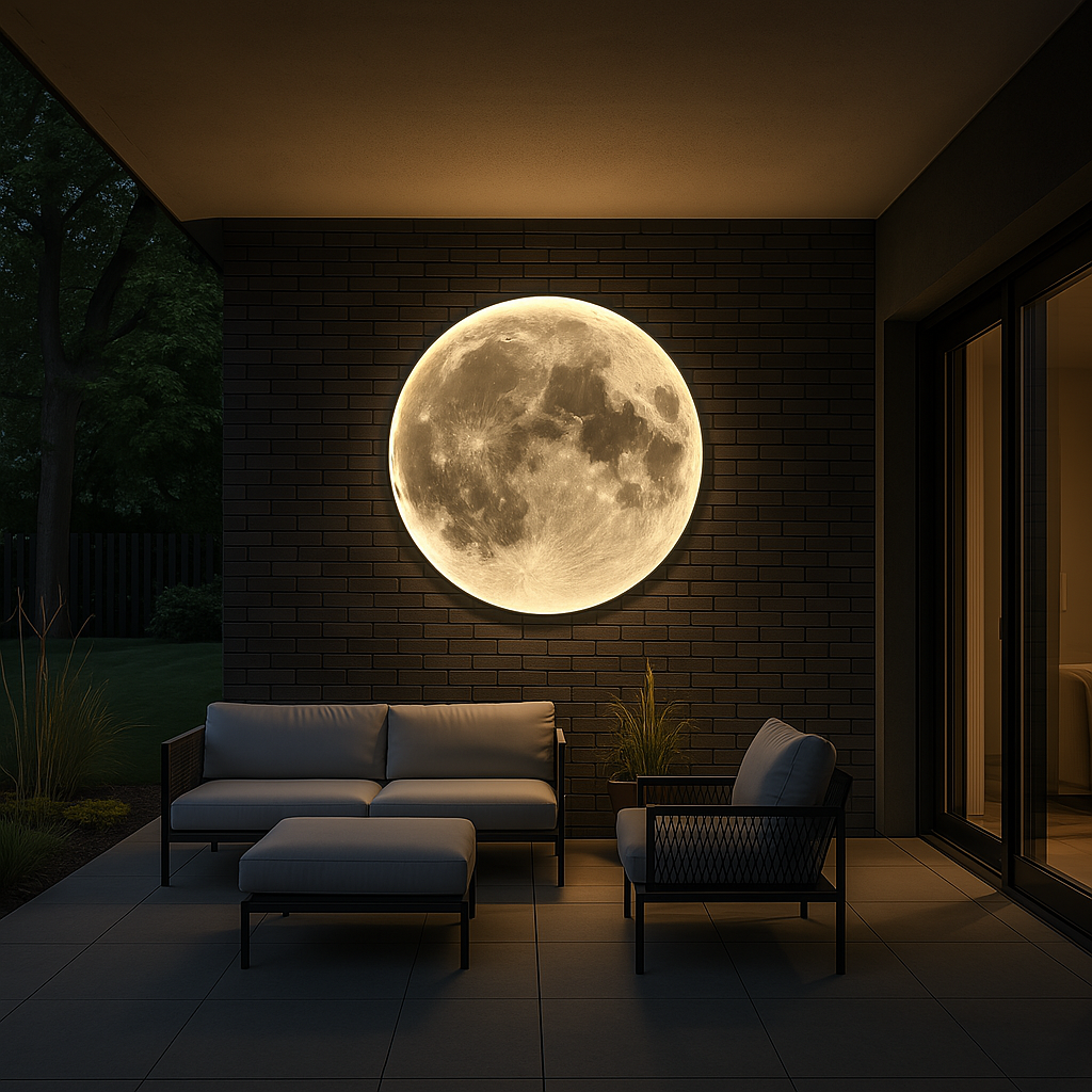 Lunora – LED moon wall lamp – Decorative indoor & outdoor lighting