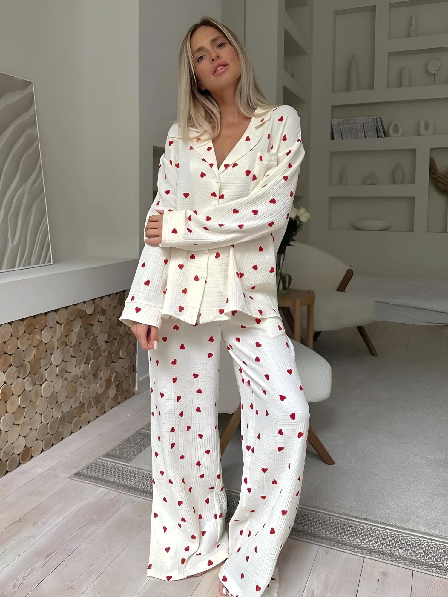 Lola – Zachte Hartjes Pyjama Set Van Ademend Katoen Voor Comfort