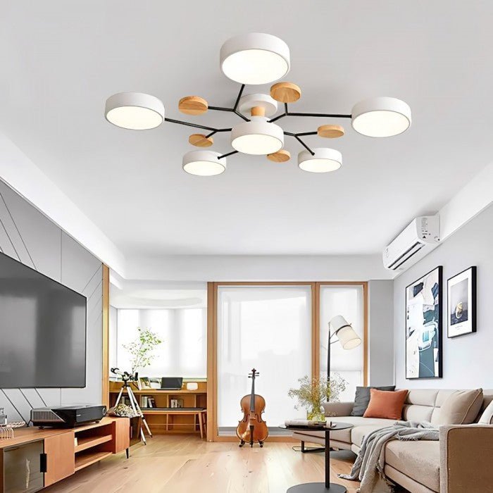 Scandinavische LED-plafondlamp – Vertakt ontwerp & stijl