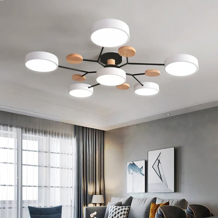 Scandinavische LED-plafondlamp – Vertakt ontwerp & stijl
