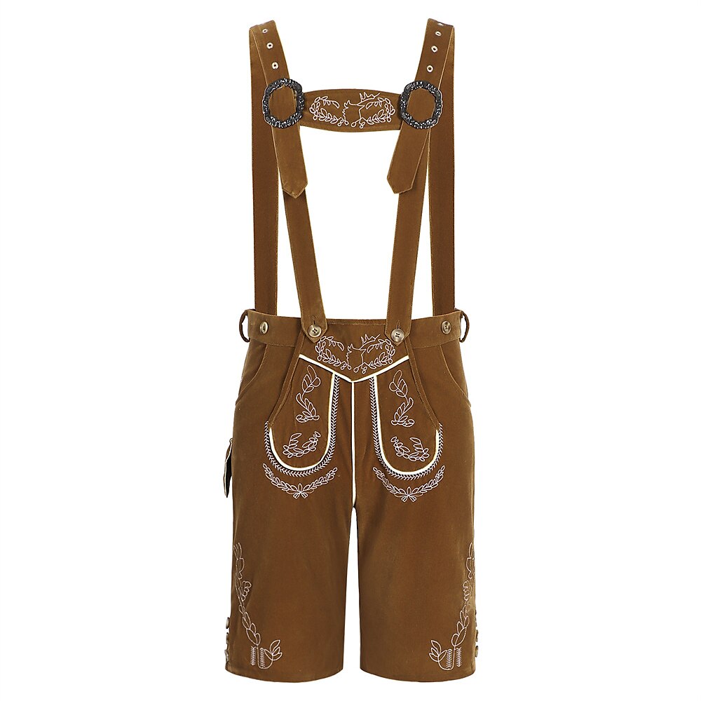Berggeist – Beierse Lederhose Bruin met Borduursel – Oktoberfest Heren