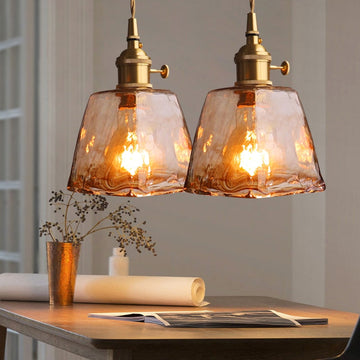 Showcase – Vintage pendant lamp handmade glass – E27 pendant lamp