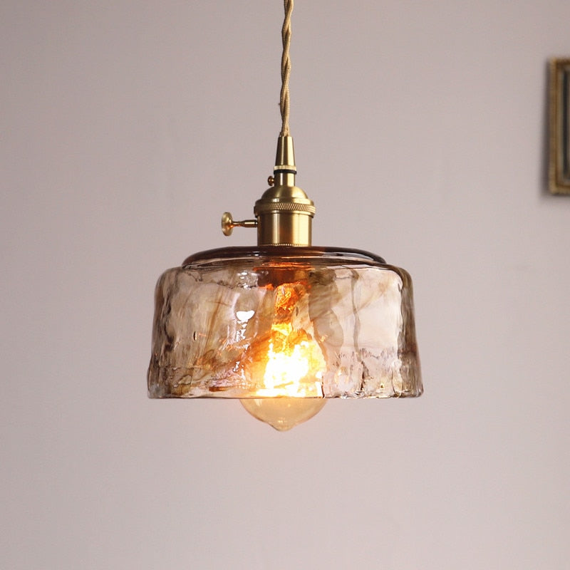Showcase – Vintage pendant lamp handmade glass – E27 pendant lamp