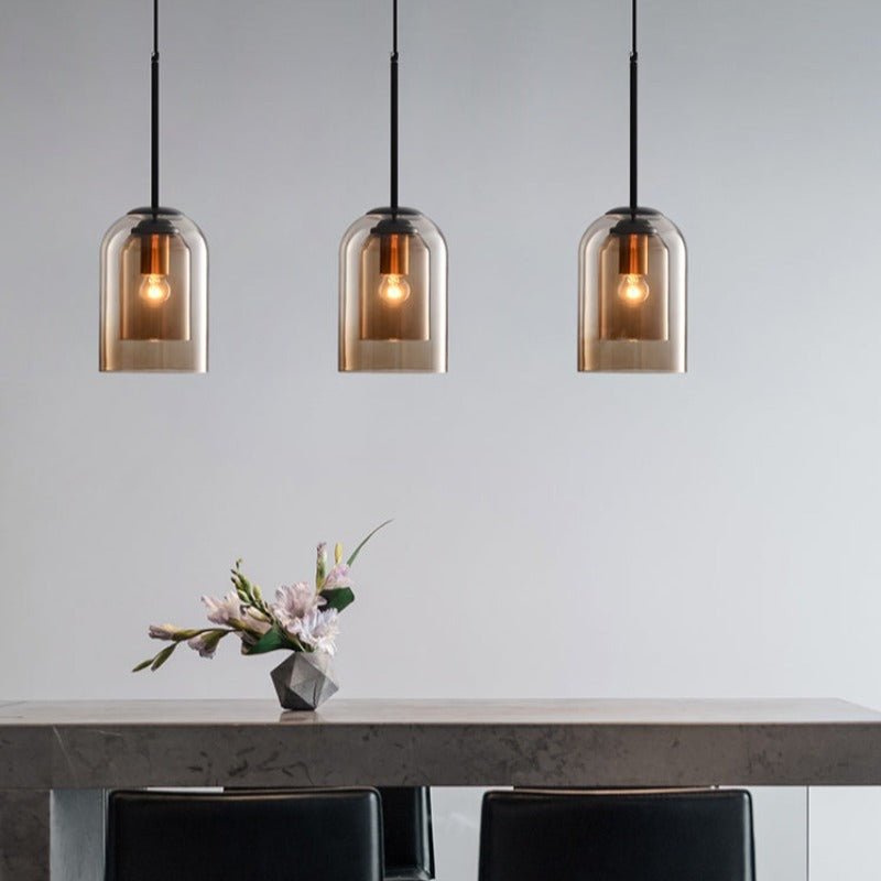 AuraGlas Hanglamp – Elegante Dubbelglas Lamp voor een Magische Lichtsfeer