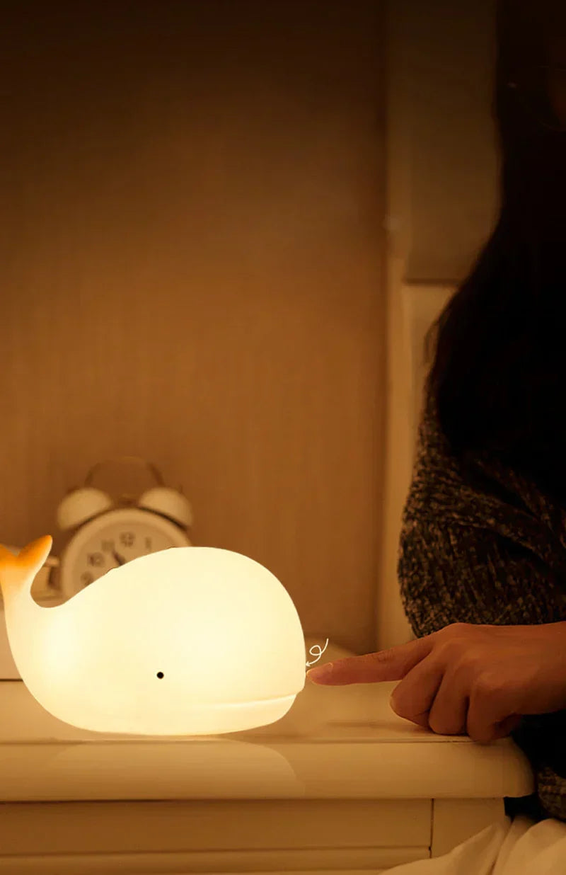 GlowWhale Walvis Nachtlampje – Schattig, Kleurverandering & Touch-bediening