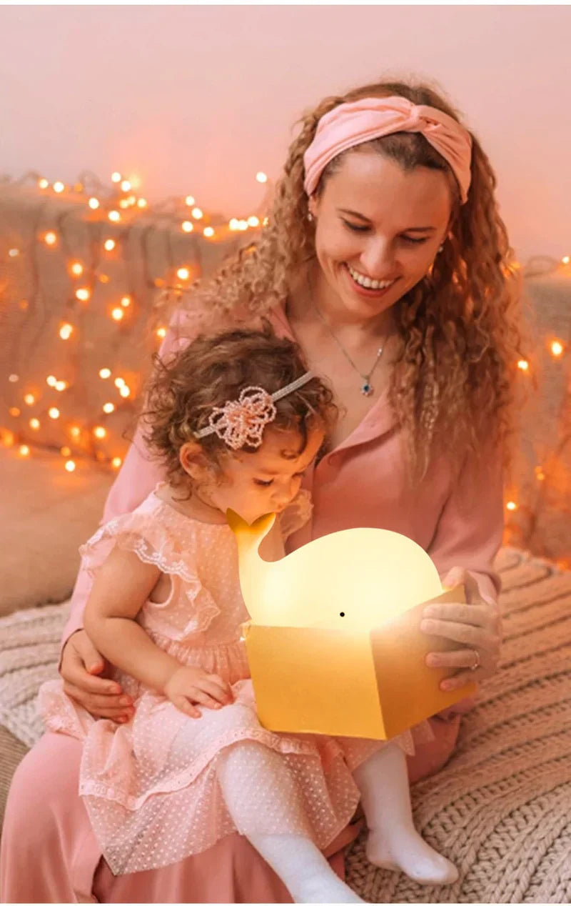 GlowWhale Walvis Nachtlampje – Schattig, Kleurverandering & Touch-bediening