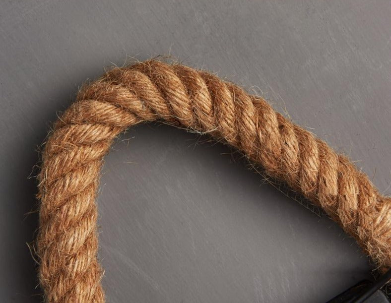 RusticRope – Vintage Rope Wall Lamp – Industrial Iron Retro Lighting