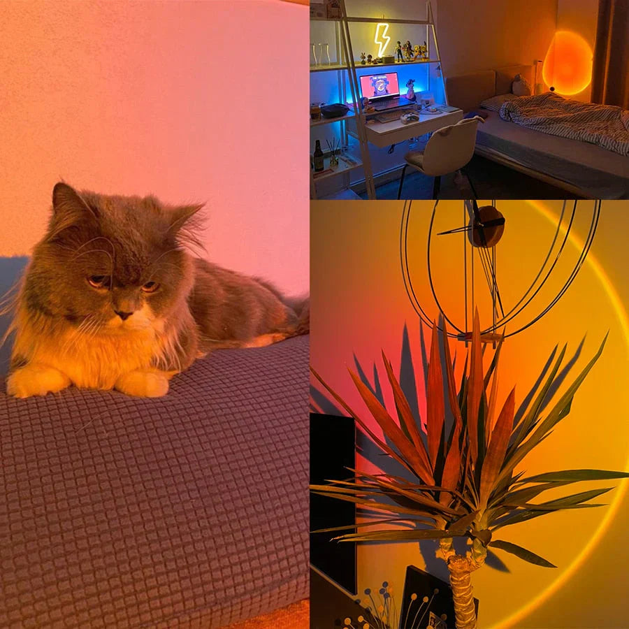 Sunset Lamp with 4 Colors - GlowSphere | Ambient Lighting for Every Room
