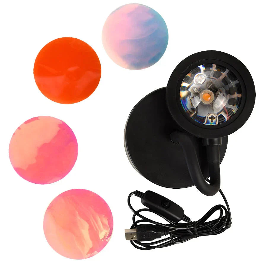 Sunset Lamp with 4 Colors - GlowSphere | Ambient Lighting for Every Room