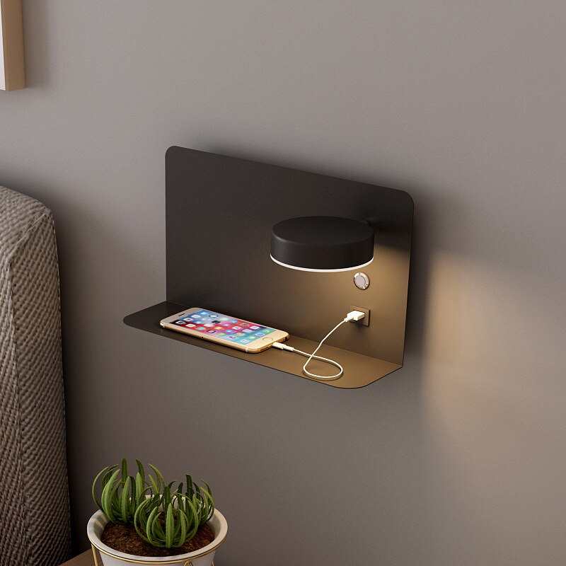 Charglo – LED bed lamp with USB charger – Wall lamp with 3 light colors