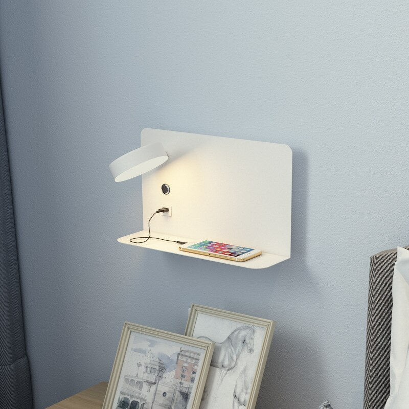 Charglo – LED bed lamp with USB charger – Wall lamp with 3 light colors