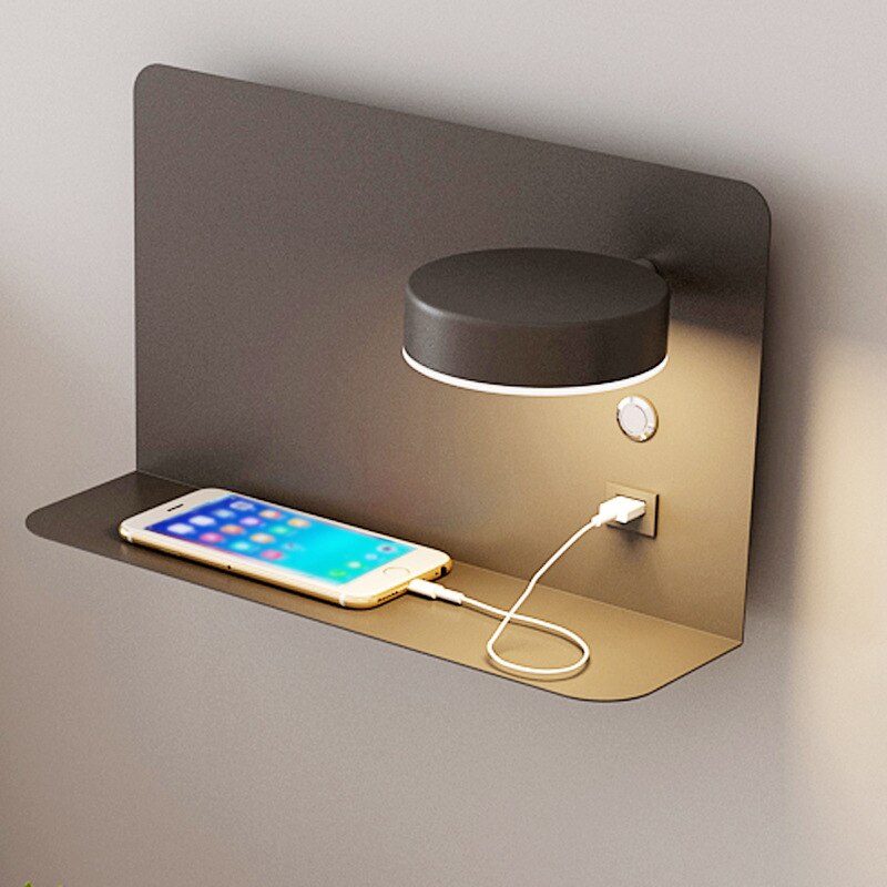 Charglo – LED bed lamp with USB charger – Wall lamp with 3 light colors