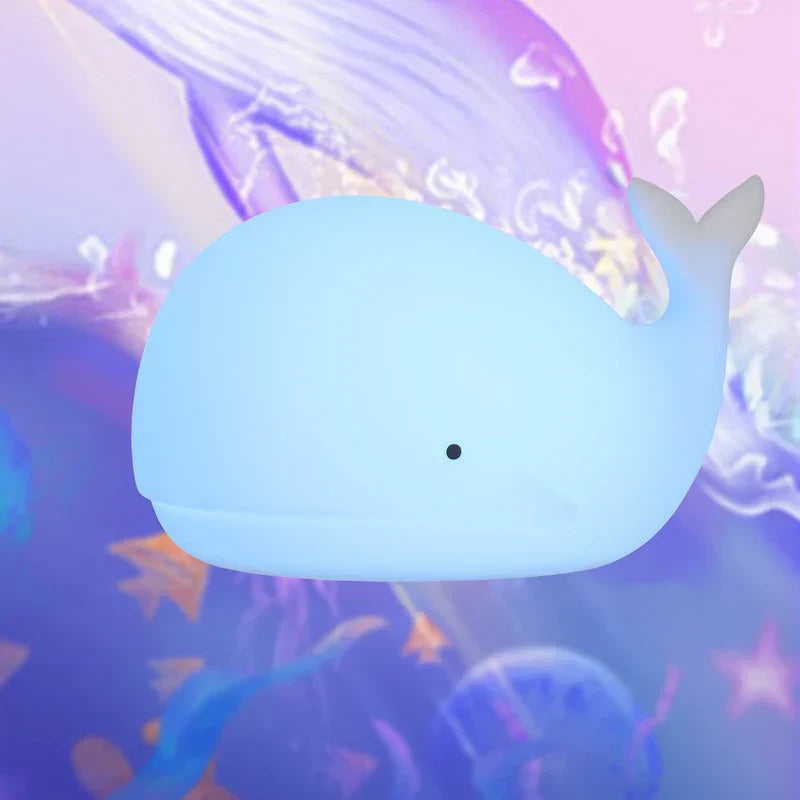 GlowWhale Walvis Nachtlampje – Schattig, Kleurverandering & Touch-bediening