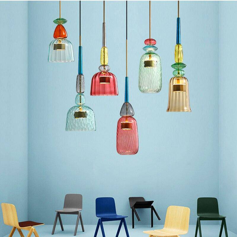 LumaSofia – Colorful ceiling lamp with colored glass and LED