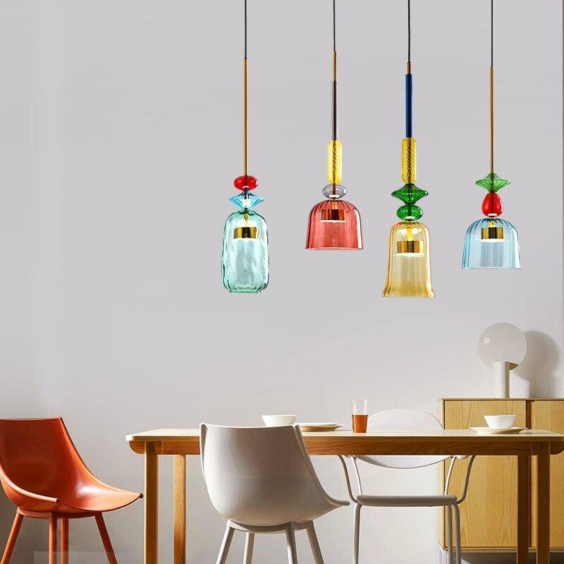 LumaSofia – Colorful ceiling lamp with colored glass and LED