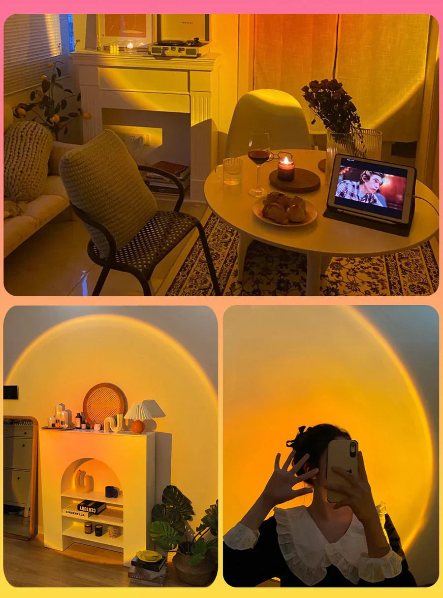 Sunset Lamp with 4 Colors - GlowSphere | Ambient Lighting for Every Room
