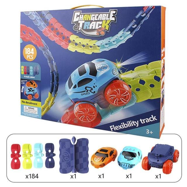 KidsPlay – Magnetische racebaan flexibel & verlicht – vanaf 3 jaar