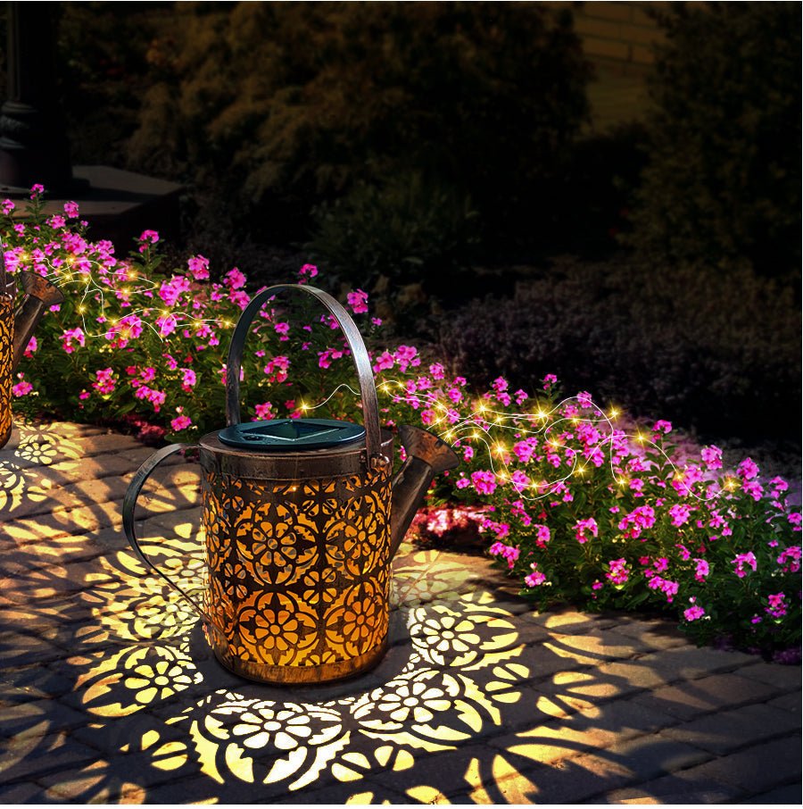 EnchantedCan | Solar Energy Garden Lantern with Star Shower Effect