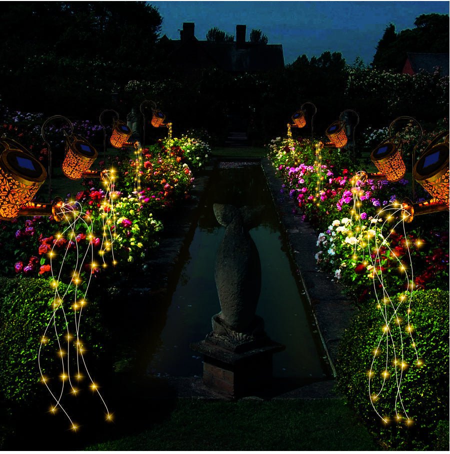 EnchantedCan | Solar Energy Garden Lantern with Star Shower Effect