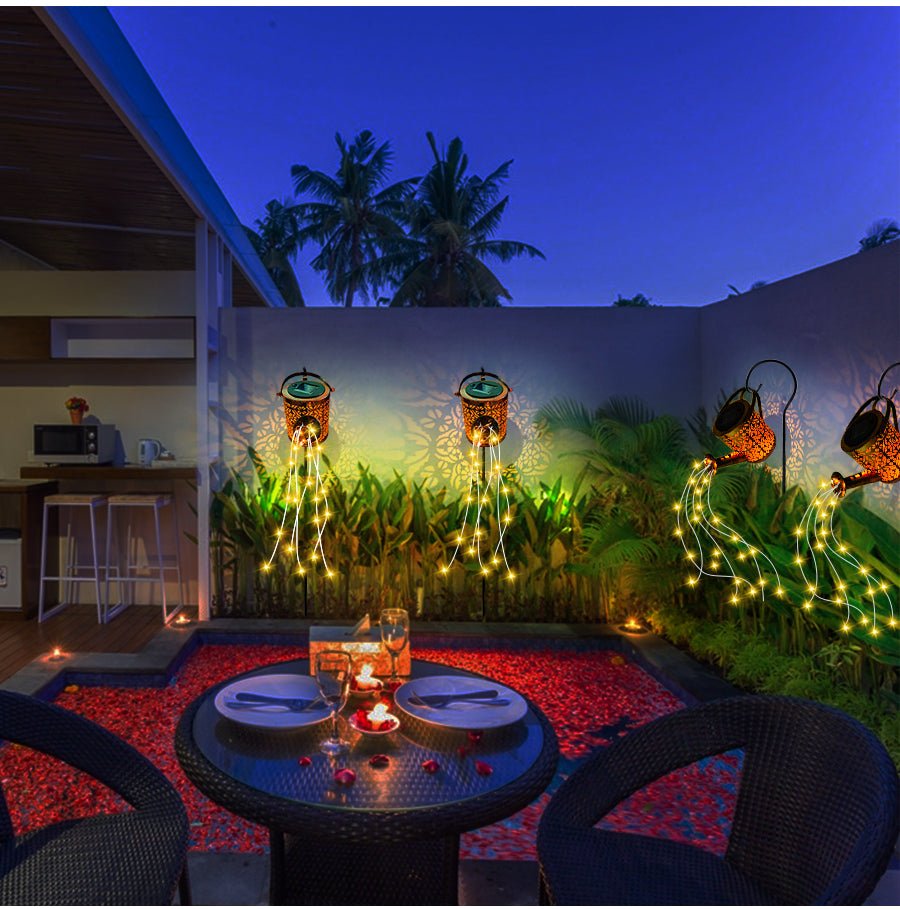 EnchantedCan | Solar Energy Garden Lantern with Star Shower Effect