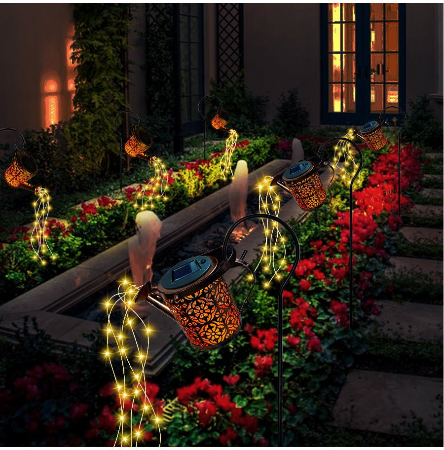 EnchantedCan | Solar Energy Garden Lantern with Star Shower Effect