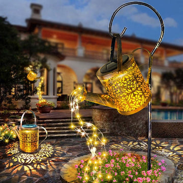 EnchantedCan | Solar Energy Garden Lantern with Star Shower Effect