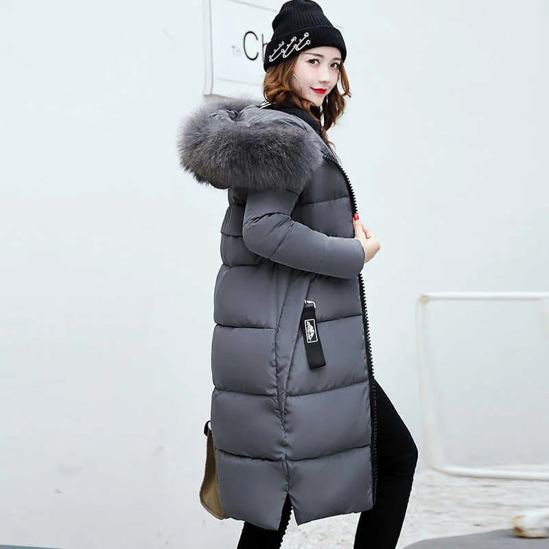 Jimenaza Long Winter Coat with Fur Collar – Elegant, Warm & Waterproof