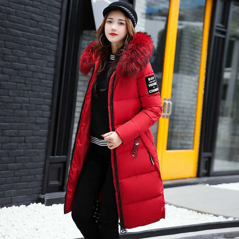 Jimenaza Long Winter Coat with Fur Collar – Elegant, Warm & Waterproof