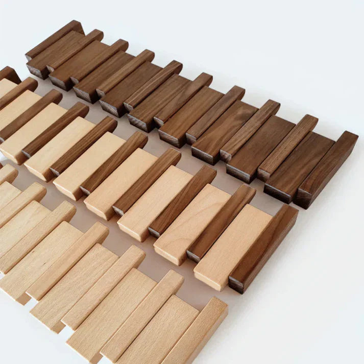 Melzano perchero de madera | perchero de piano artesanal de madera