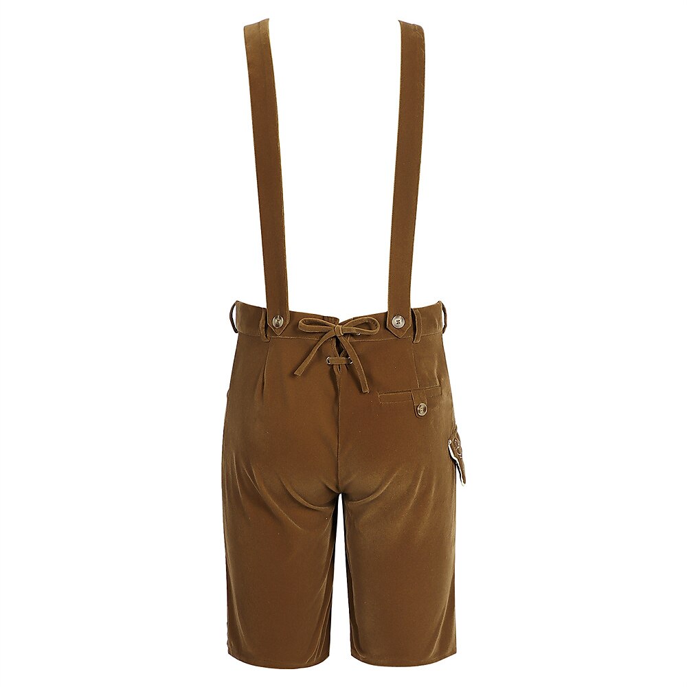Berggeist – Beierse Lederhose Bruin met Borduursel – Oktoberfest Heren