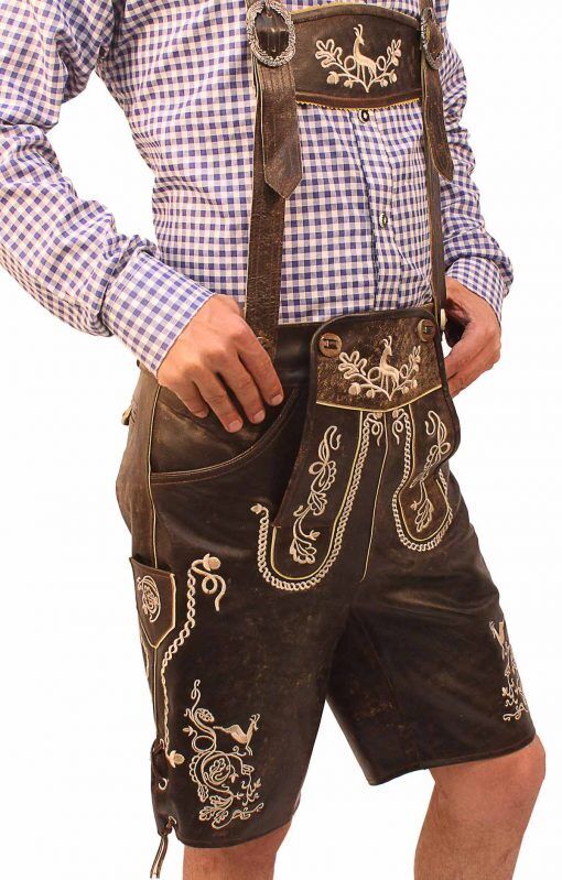 Viktor – German Men's Oktoberfest Lederhosen – For Party & Festival