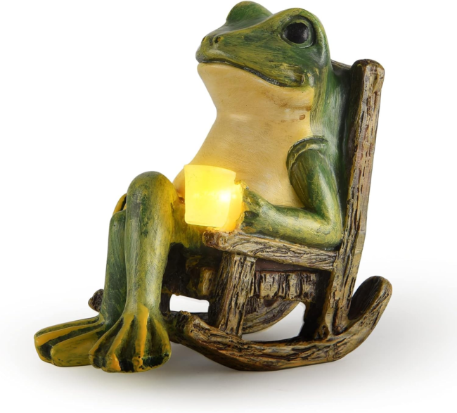 Statue de Grenouille Lumineuse pour Jardin - Décoration Extérieure Magique
