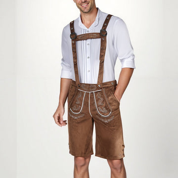 WiesnHeld – Heren-Trachten-Set met Overhemd & Lederhose – Oktoberfest Look