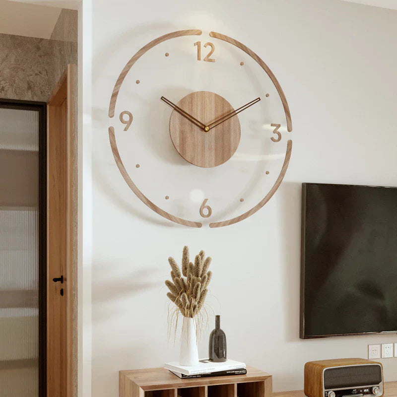 Tivora – Scandinavian Wooden Wall Clock with Silent Movement