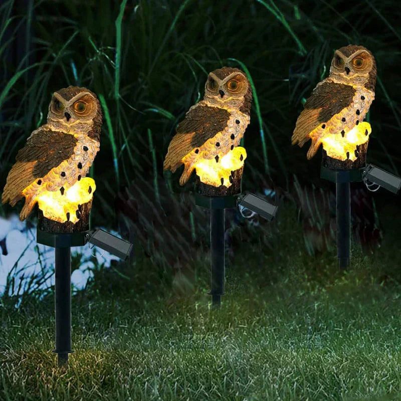 GardenAura – Sun lamp owl for outdoors – Decorative & weather-resistant