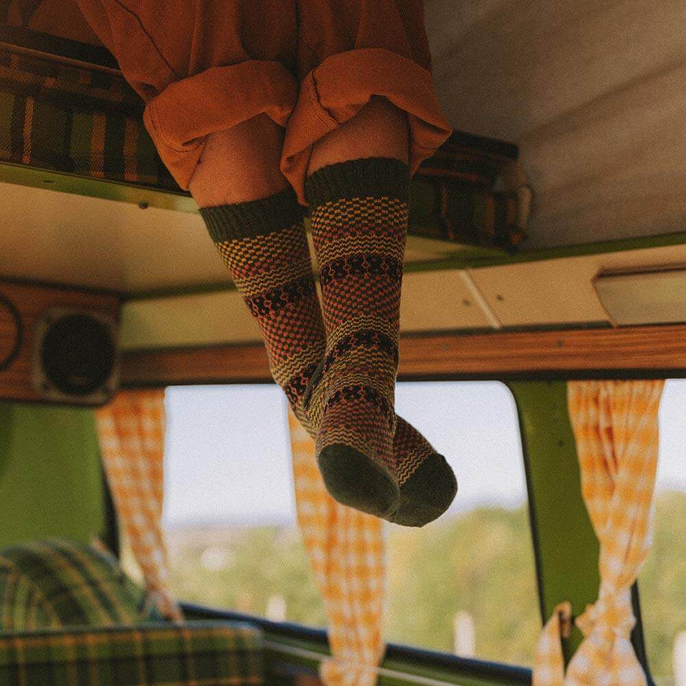 4 pares de calcetines cálidos de época