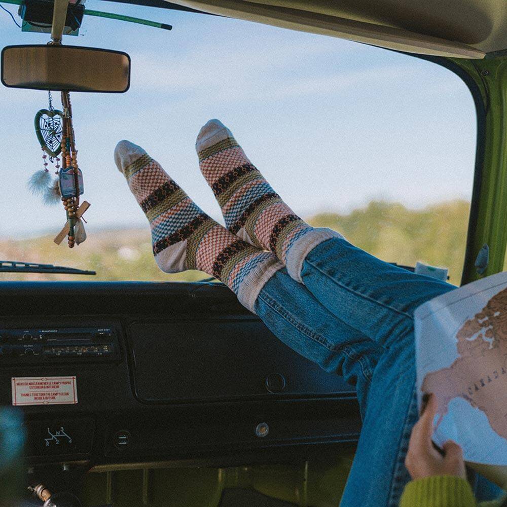 4 pares de calcetines cálidos de época