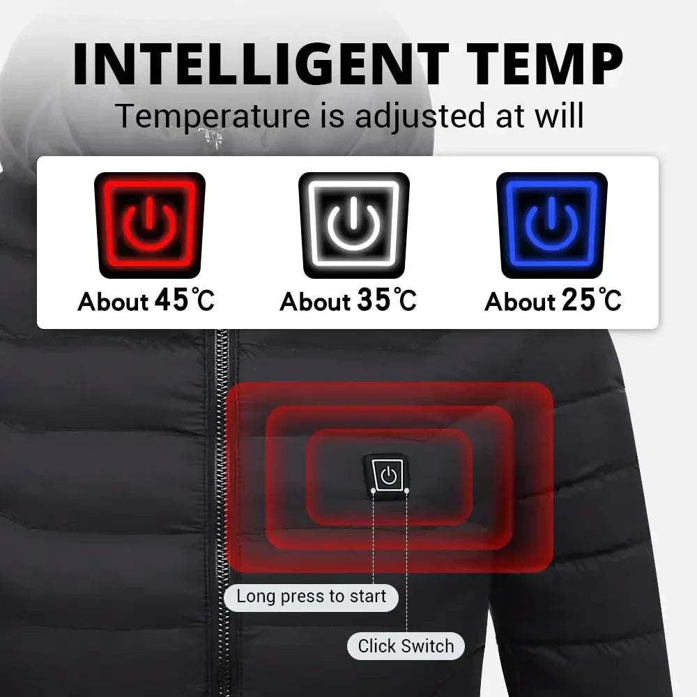 Core chaqueta de invierno calefactable para damas y caballeros – Calor en frío