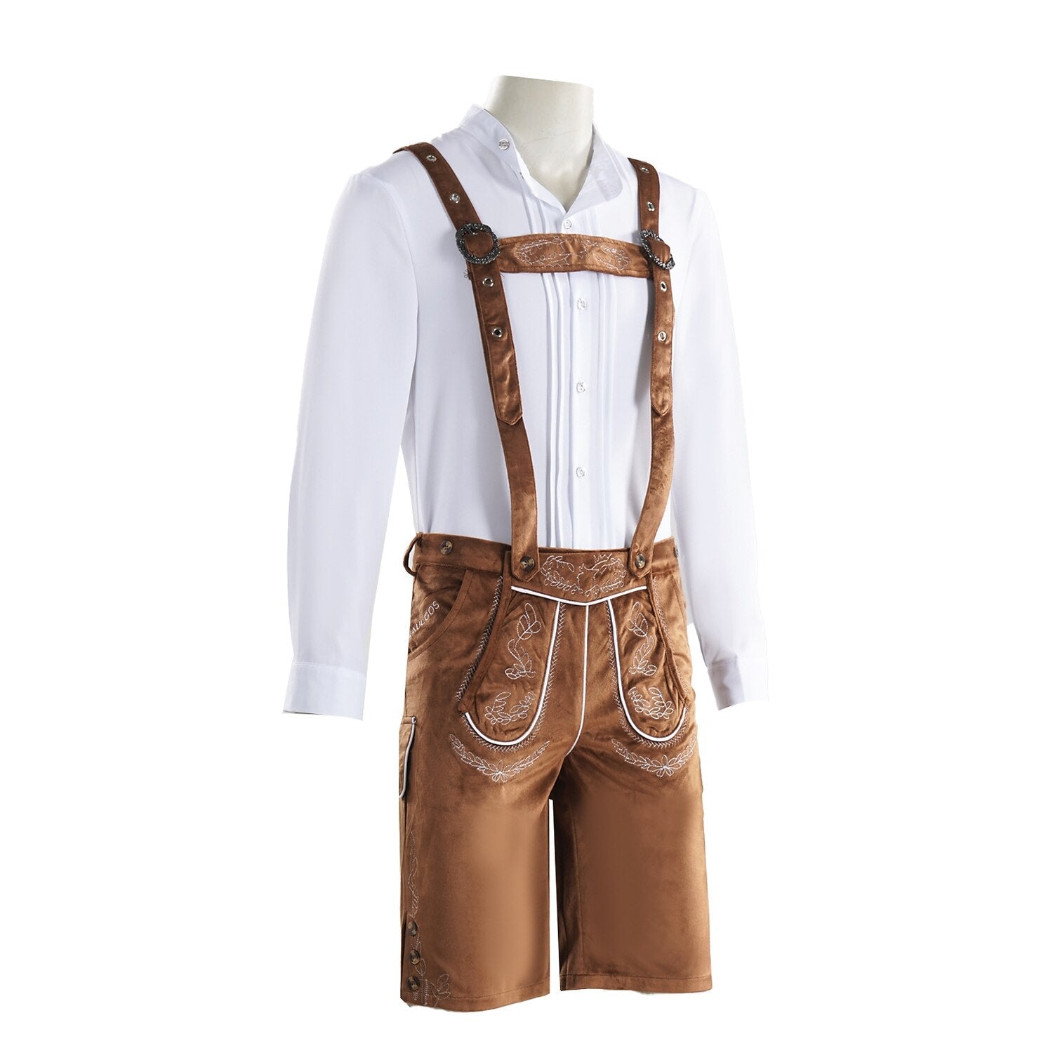 WiesnHeld – Heren-Trachten-Set met Overhemd & Lederhose – Oktoberfest Look