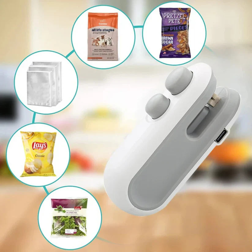 SealMate 2in1 Sealapparaat – Draagbaar, Oplaadbaar & Compact Design